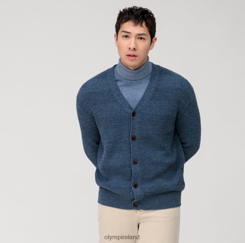 Clothing OLYMP Casual Knitwear Cardigan, Smoke Blue 24L8461934