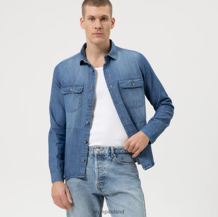 Clothing OLYMP Casual Overshirt, Casual Shirt, Kent, Indigo 24L8461953