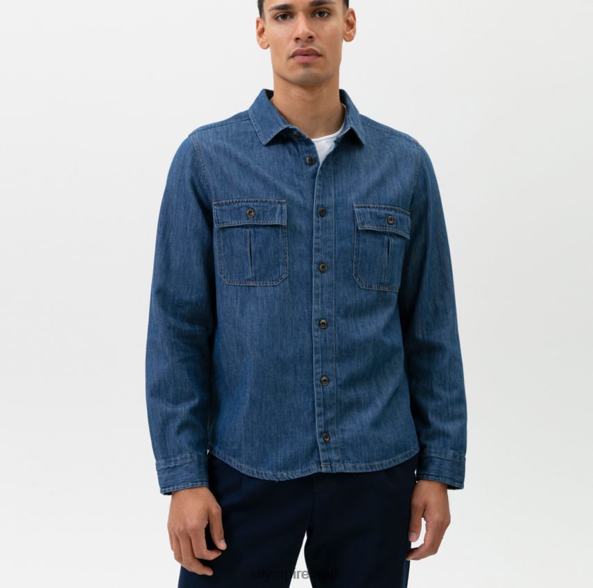 Clothing OLYMP Casual Overshirt, Casual Shirt, Kent, Indigo 24L8461974