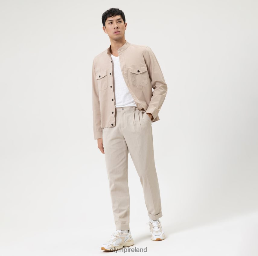 Clothing OLYMP Level Five Smart Casual Overshirt, Casual Shirt, Beige 24L8461972