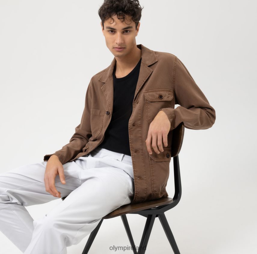 Clothing OLYMP Level Five Smart Casual Overshirt, Casual Shirt, Brown 24L8461961