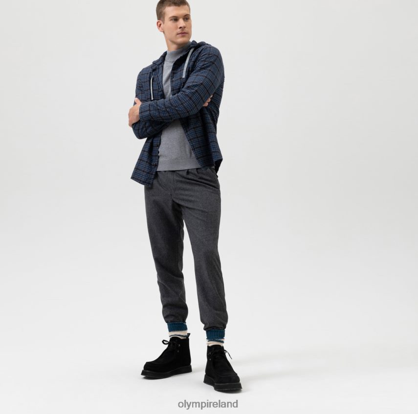 Clothing OLYMP Level Five Smart Casual Overshirt, Casual Shirt, Hood, Marine 24L8461966