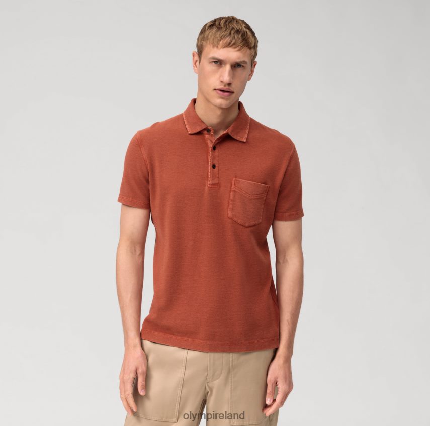 Clothing OLYMP Casual Jersey Polo, Brown 24L8462116