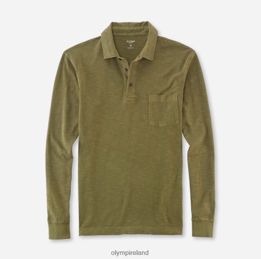 Clothing OLYMP Casual Modern Fit, Polo, Olive 24L8462137