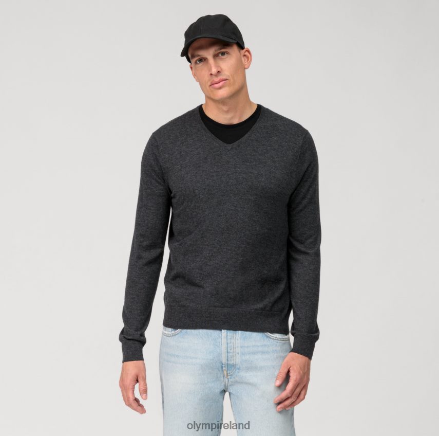 Clothing OLYMP Casual Knitwear Pullover, Anthracite 24L8461832