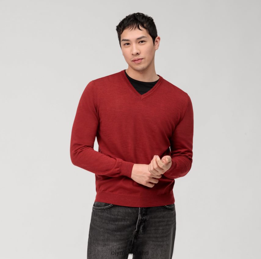 Clothing OLYMP Casual Knitwear Pullover, Barolo 24L8461765