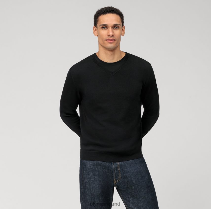 Clothing OLYMP Casual Knitwear Pullover, Black 24L8461807