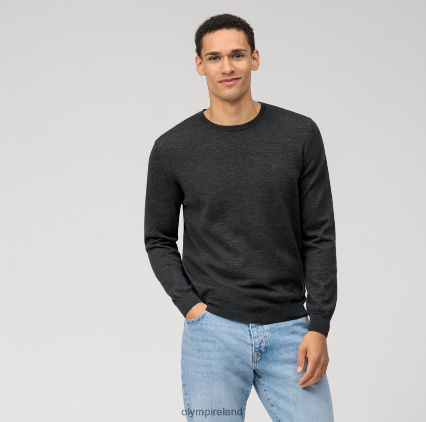 Clothing OLYMP Casual Knitwear Pullover, Graphite 24L8461827