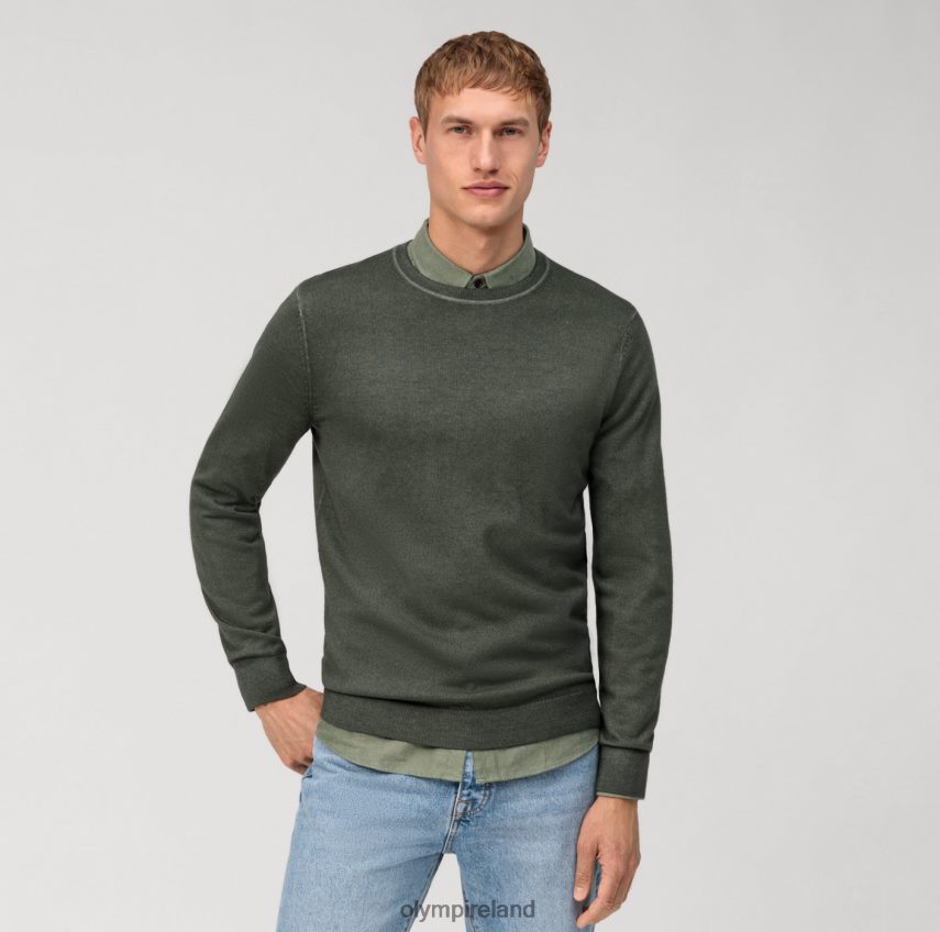 Clothing OLYMP Casual Knitwear Pullover, Grey Green 24L8461816