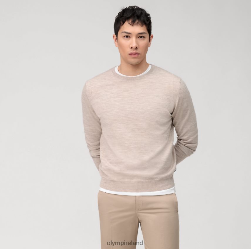 Clothing OLYMP Casual Knitwear Pullover, Light Beige 24L8461792
