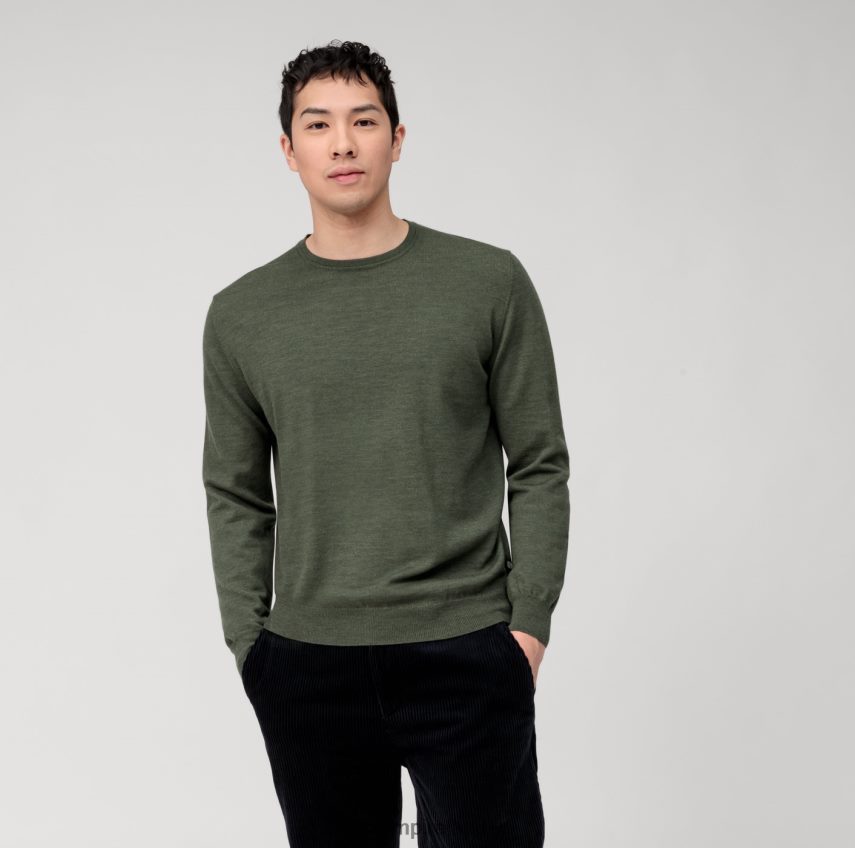 Clothing OLYMP Casual Knitwear Pullover, Olive 24L8461813