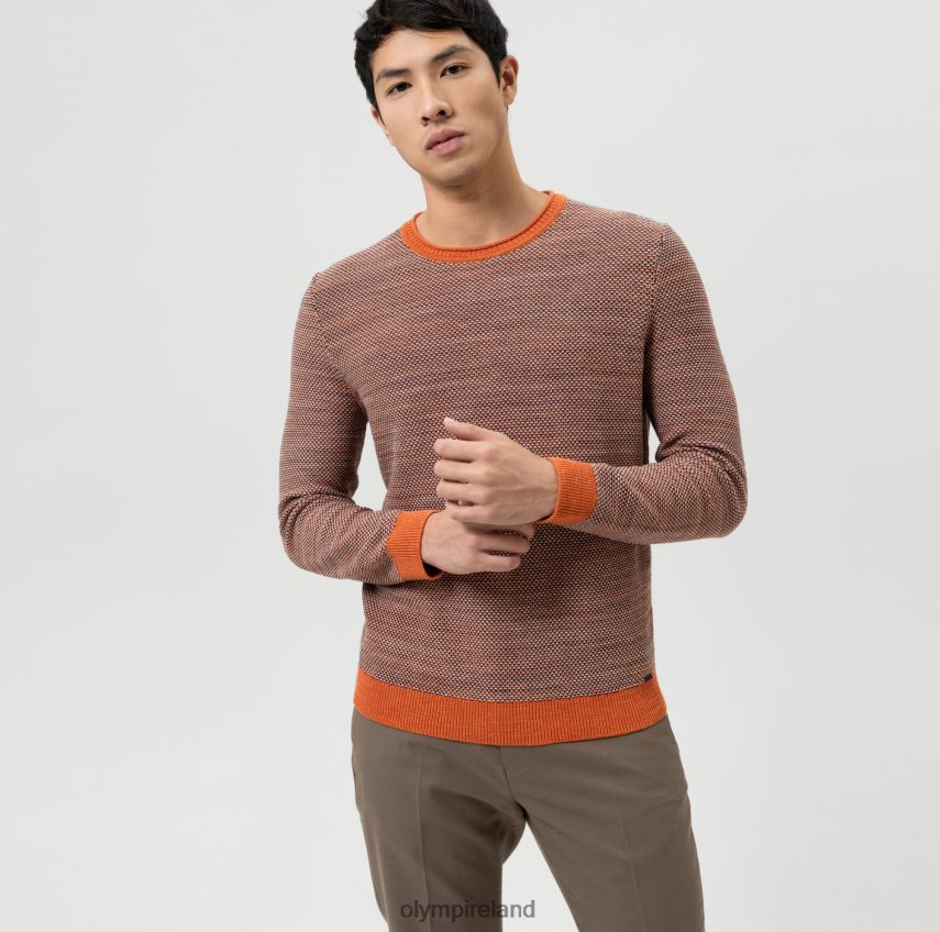 Clothing OLYMP Knitwear Modern Fit, Pullover Crew Neck, Mandarin 24L8461868