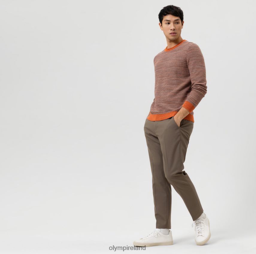 Clothing OLYMP Knitwear Modern Fit, Pullover Crew Neck, Mandarin 24L8461868