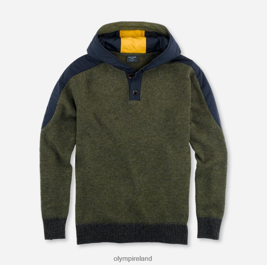 Clothing OLYMP Knitwear Modern Fit, Pullover, Olive 24L8461854