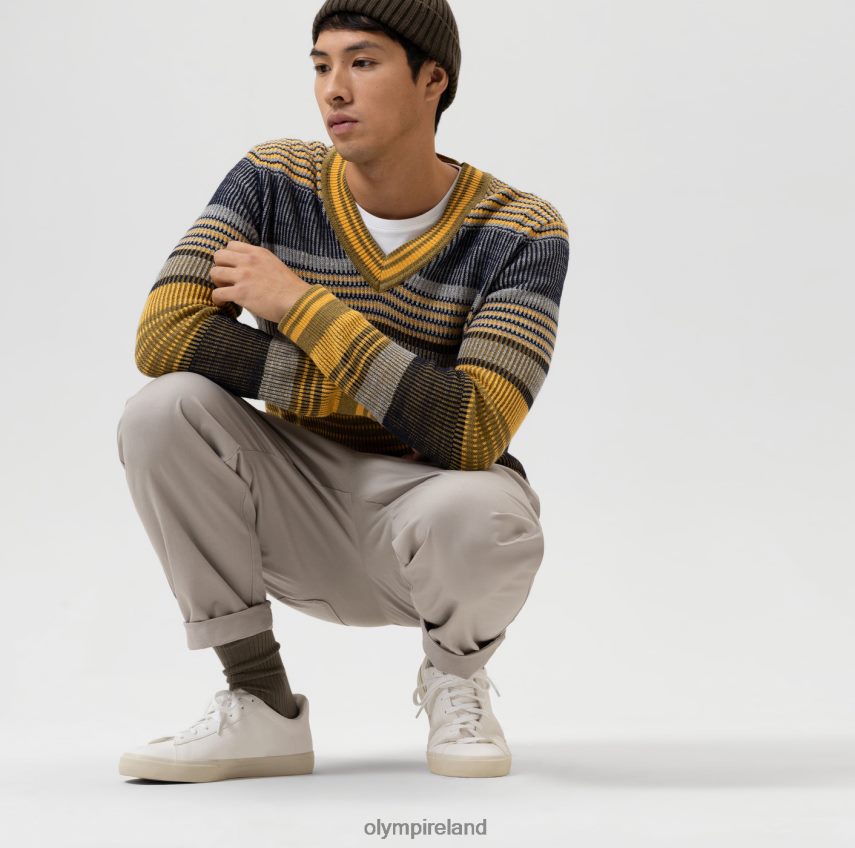 Clothing OLYMP Knitwear Modern Fit, Pullover V-Neck, Lime 24L8461833