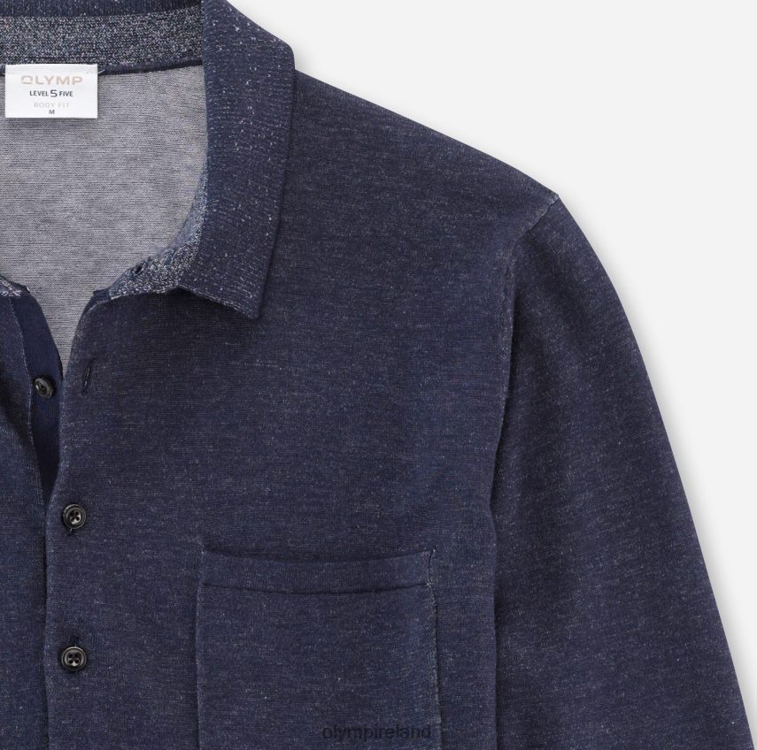 Clothing OLYMP Level Five Knitwear Body Fit, Polo Collar, Marine 24L8461759