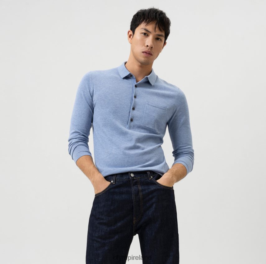 Clothing OLYMP Level Five Knitwear Body Fit, Polo Collar, Sky 24L8461747