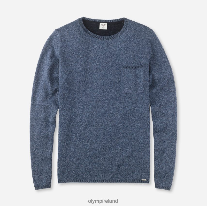 Clothing OLYMP Level Five Knitwear Body Fit, Pullover Crew Neck, Blue 24L8461869