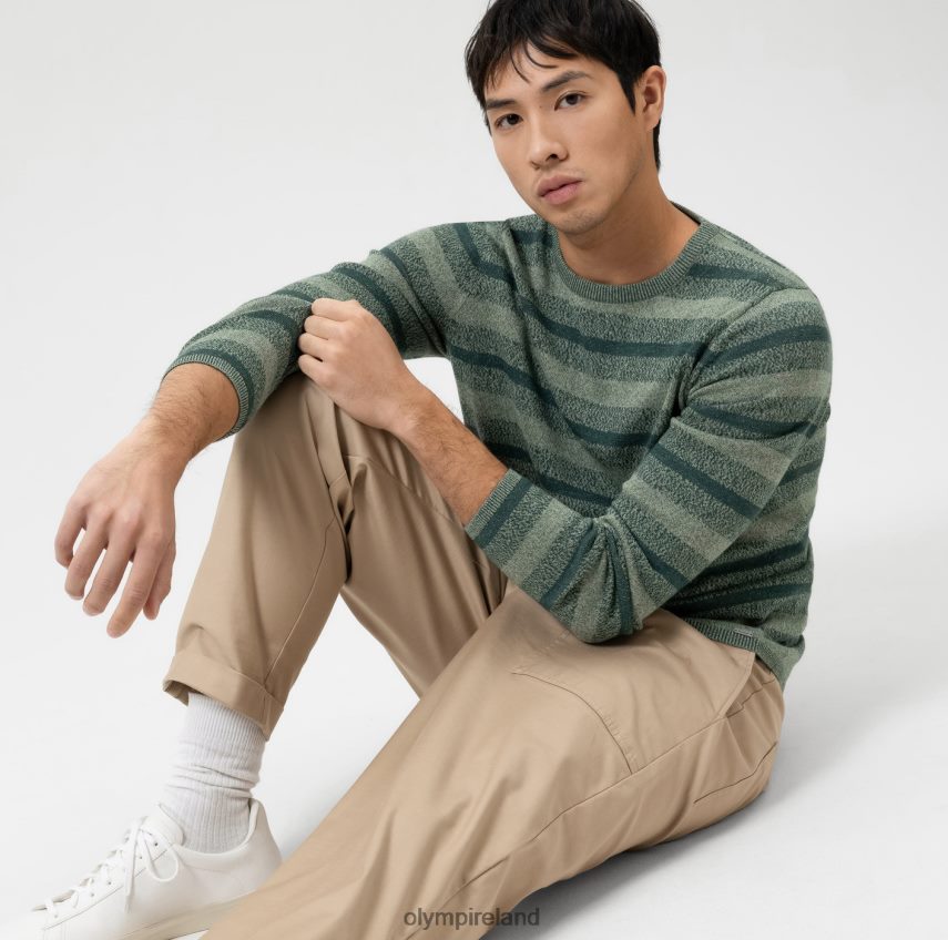 Clothing OLYMP Level Five Knitwear Body Fit, Pullover Crew Neck, Green 24L8461758