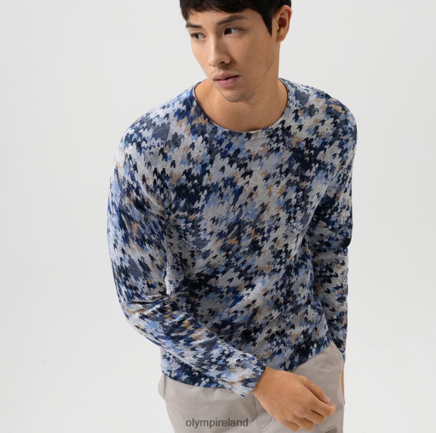 Clothing OLYMP Level Five Knitwear Body Fit, Pullover Crew Neck, Marine 24L8461748