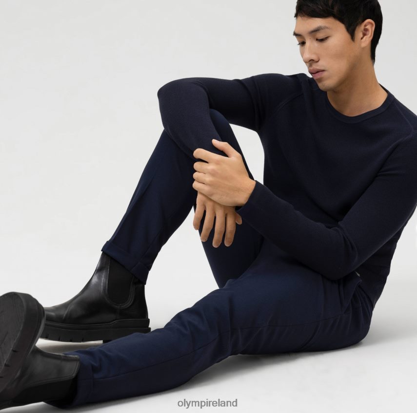 Clothing OLYMP Level Five Knitwear Body Fit, Pullover Crew Neck, Marine 24L8461842