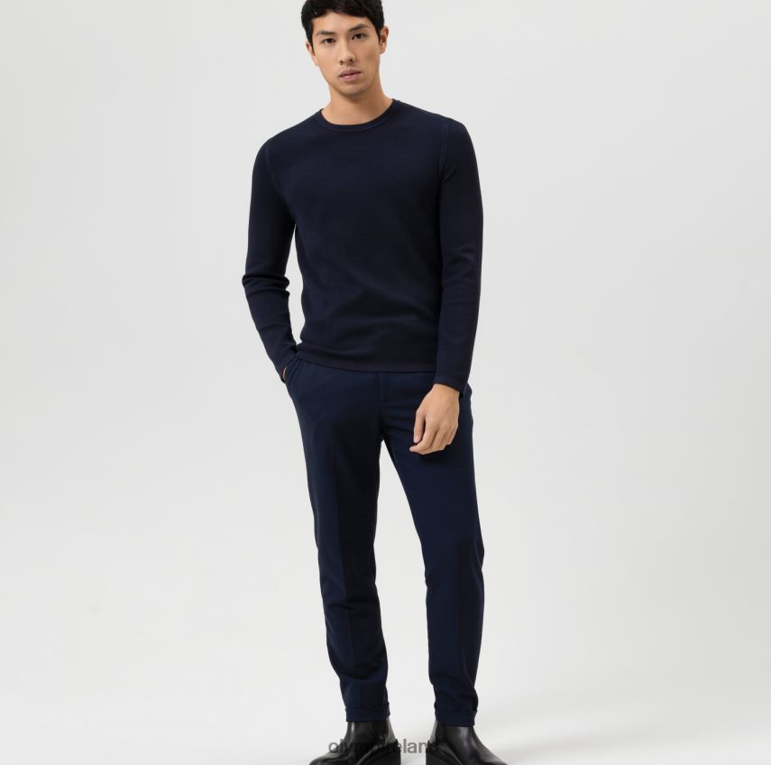 Clothing OLYMP Level Five Knitwear Body Fit, Pullover Crew Neck, Marine 24L8461842
