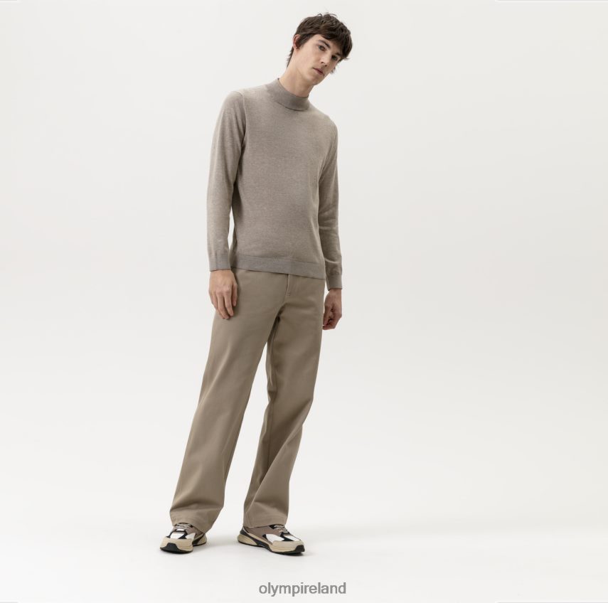 Clothing OLYMP Level Five Knitwear Body Fit, Pullover Stand-Up Collar, Camel 24L8461878