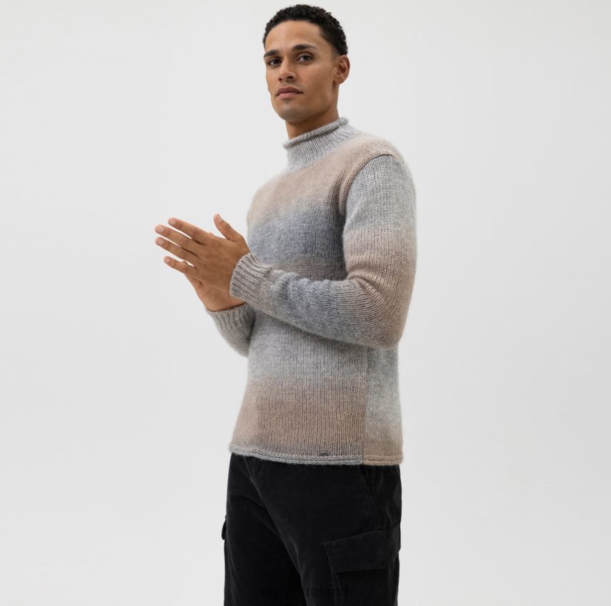 Clothing OLYMP Level Five Knitwear Body Fit, Pullover Stand-Up Collar, Grey 24L8461848