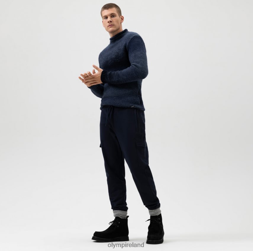 Clothing OLYMP Level Five Knitwear Body Fit, Pullover Stand-Up Collar, Marine 24L8461849