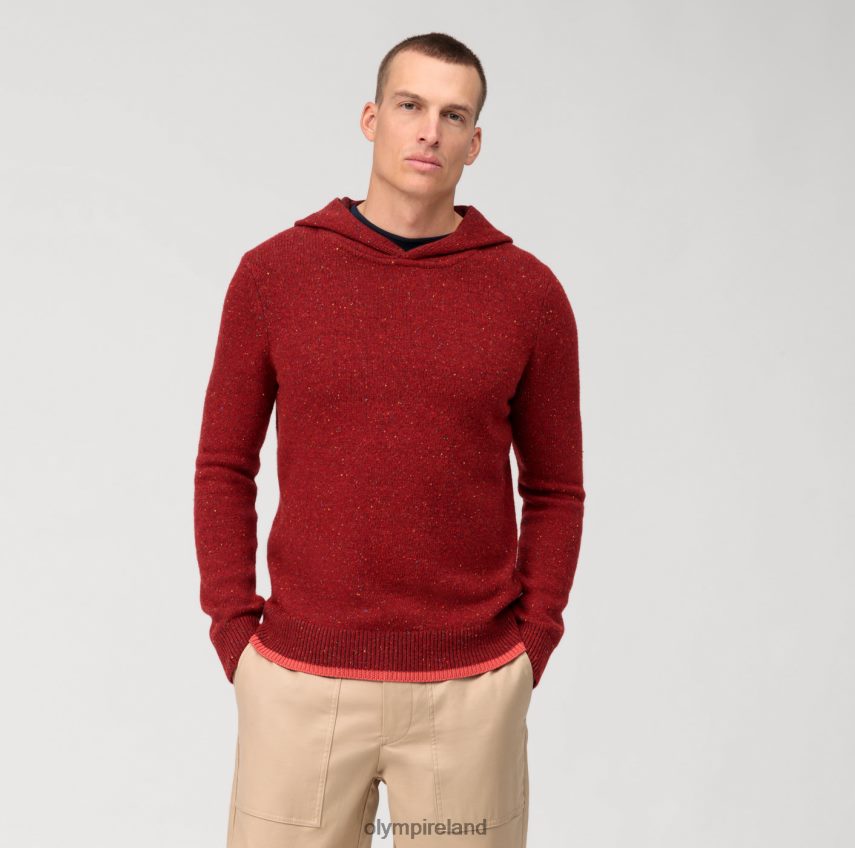 Clothing OLYMP Casual Knitwear Sweatshirt, Bordeaux 24L8461912