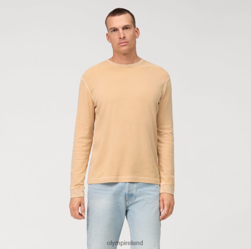 Clothing OLYMP Casual Jersey Long-Sleeved T-Shirt, Natural 24L8462048