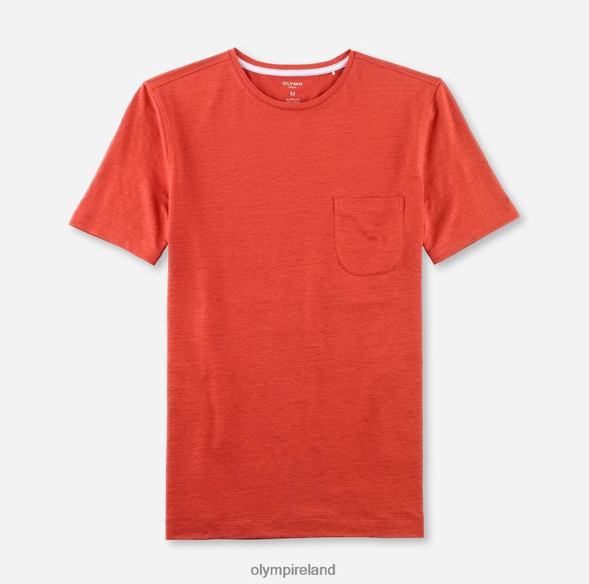 Clothing OLYMP Casual Modern Fit, T-Shirt, Brick Red 24L8462047