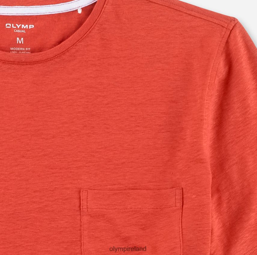 Clothing OLYMP Casual Modern Fit, T-Shirt, Brick Red 24L8462047