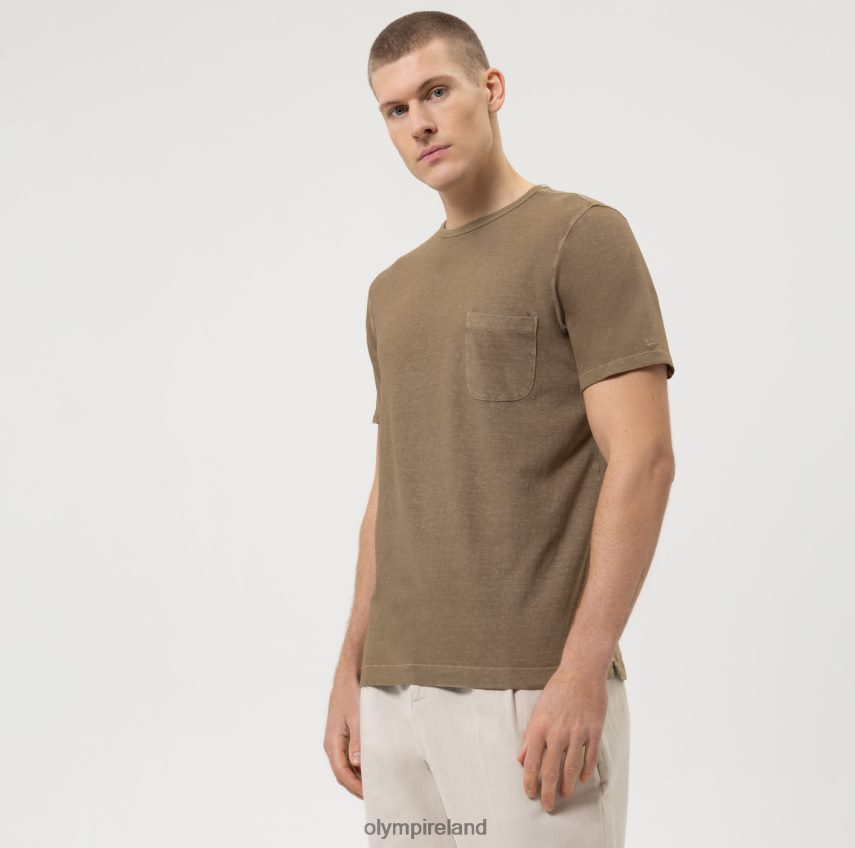 Clothing OLYMP Casual Modern Fit, T-Shirt, Khaki 24L8462003