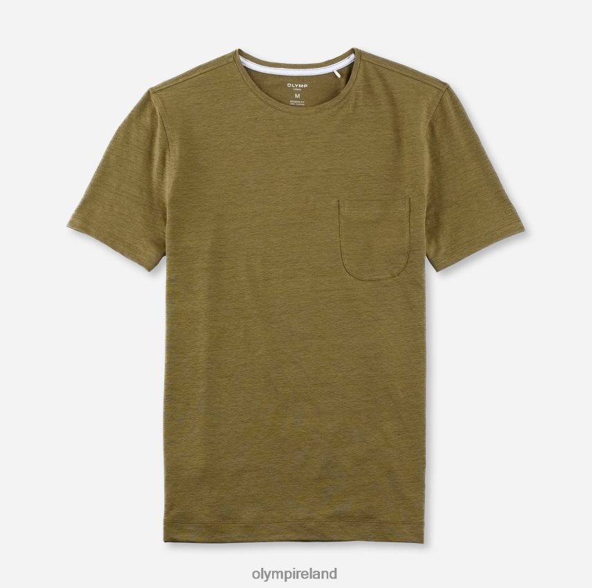 Clothing OLYMP Casual Modern Fit, T-Shirt, Nougat 24L8462049