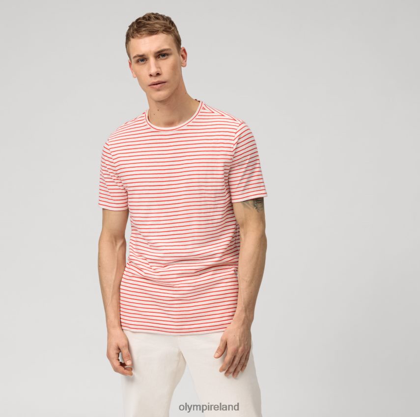 Clothing OLYMP Casual Modern Fit, T-Shirt, Red 24L8462018