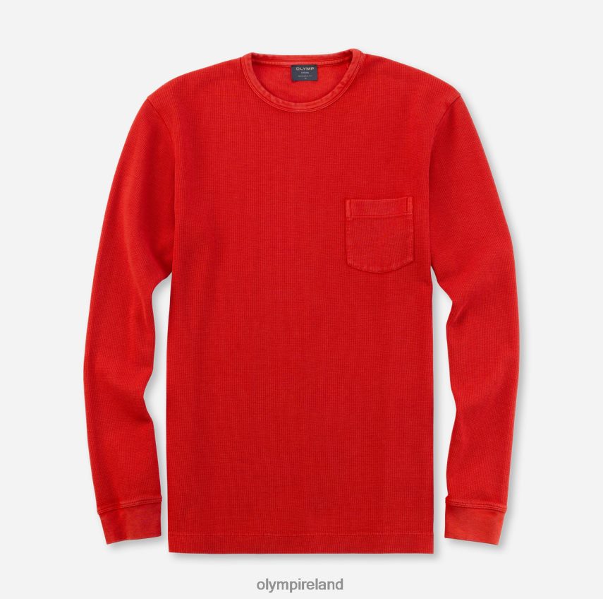 Clothing OLYMP Casual Modern Fit, T-Shirt, Red 24L8462064