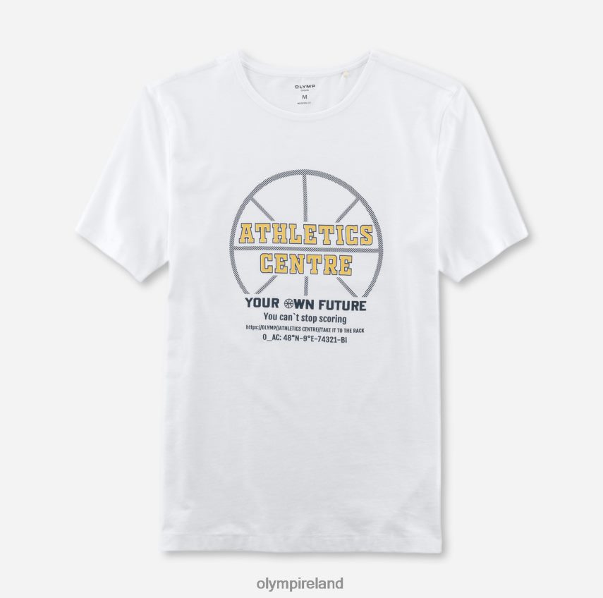 Clothing OLYMP Casual Modern Fit, T-Shirt, White 24L8461997