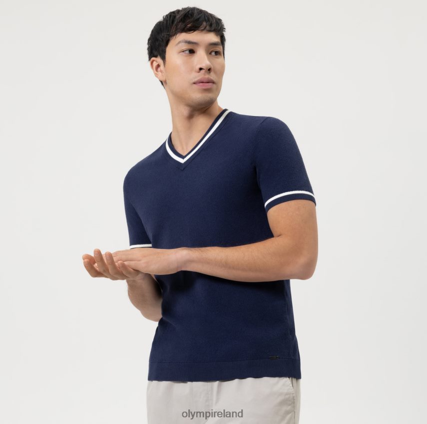 Clothing OLYMP Level Five Knitwear Body Fit, T-Shirt, Marine 24L8462055