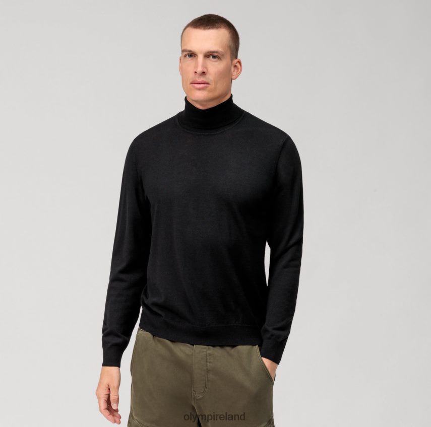 Clothing OLYMP Casual Knitwear Turtleneck, Black 24L8461896