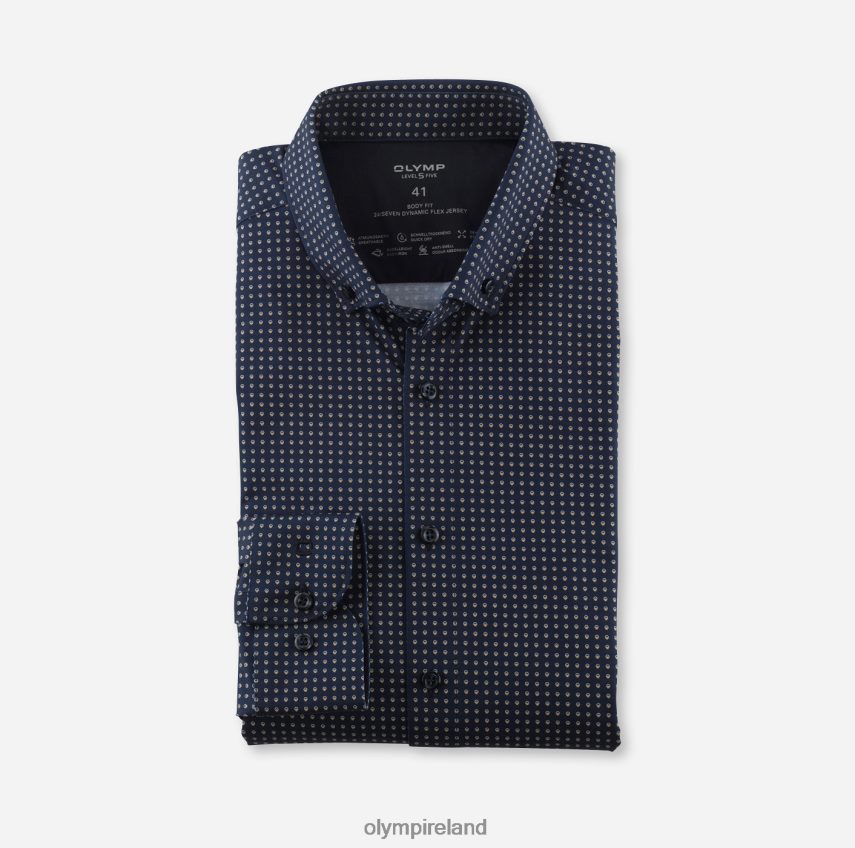 Clothing OLYMP Level Five 24/Seven Body Fit, Business Shirt, Button-Down, Natural 24L846577