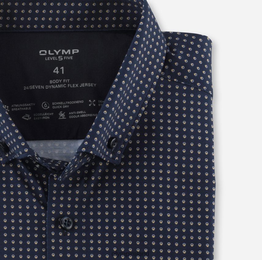 Clothing OLYMP Level Five 24/Seven Body Fit, Business Shirt, Button-Down, Natural 24L846577