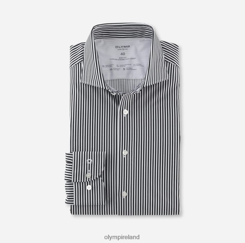 Clothing OLYMP Level Five 24/Seven Body Fit, Business Shirt, Kent, Black 24L846508