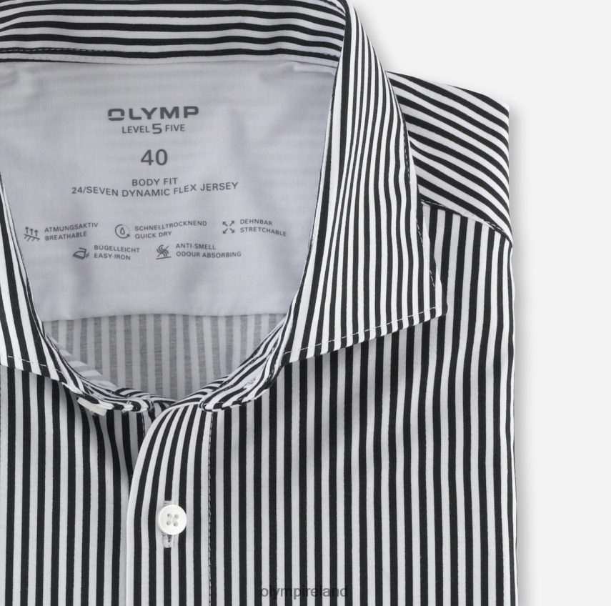 Clothing OLYMP Level Five 24/Seven Body Fit, Business Shirt, Kent, Black 24L846508