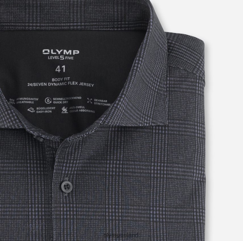 Clothing OLYMP Level Five 24/Seven Body Fit, Business Shirt, Kent, Black 24L846762