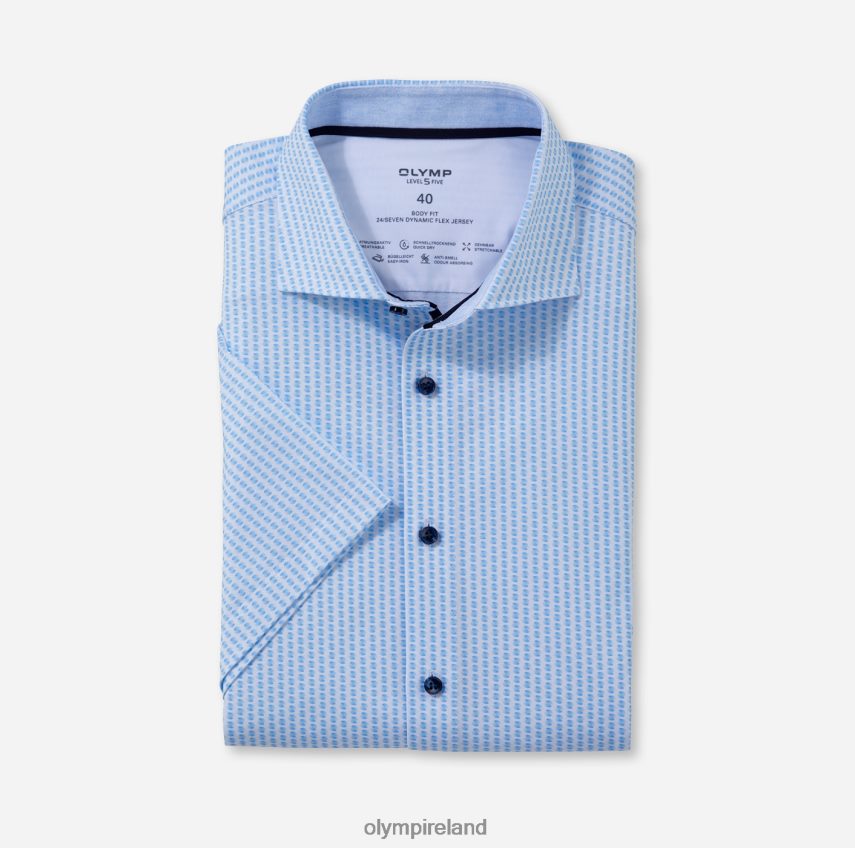Clothing OLYMP Level Five 24/Seven Body Fit, Business Shirt, Kent, Bleu 24L846365