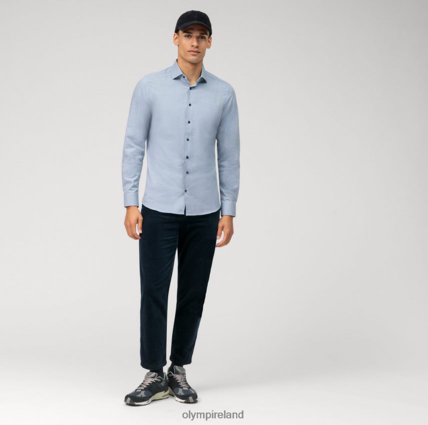 Clothing OLYMP Level Five 24/Seven Body Fit, Business Shirt, Kent, Bleu 24L846448