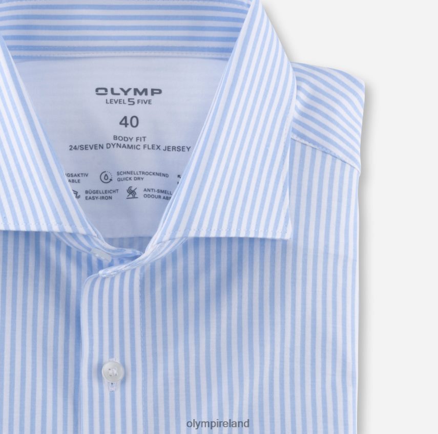 Clothing OLYMP Level Five 24/Seven Body Fit, Business Shirt, Kent, Bleu 24L846470