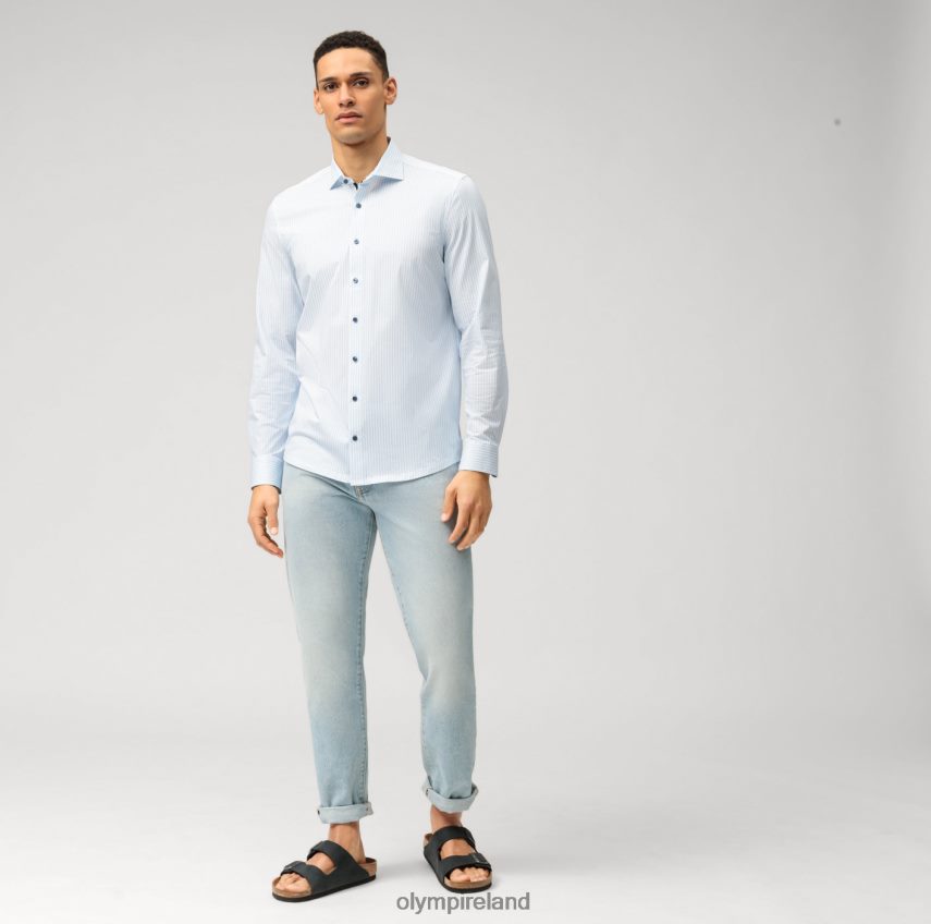 Clothing OLYMP Level Five 24/Seven Body Fit, Business Shirt, Kent, Bleu 24L846529