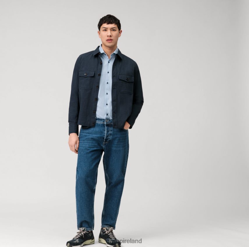 Clothing OLYMP Level Five 24/Seven Body Fit, Business Shirt, Kent, Bleu 24L846550